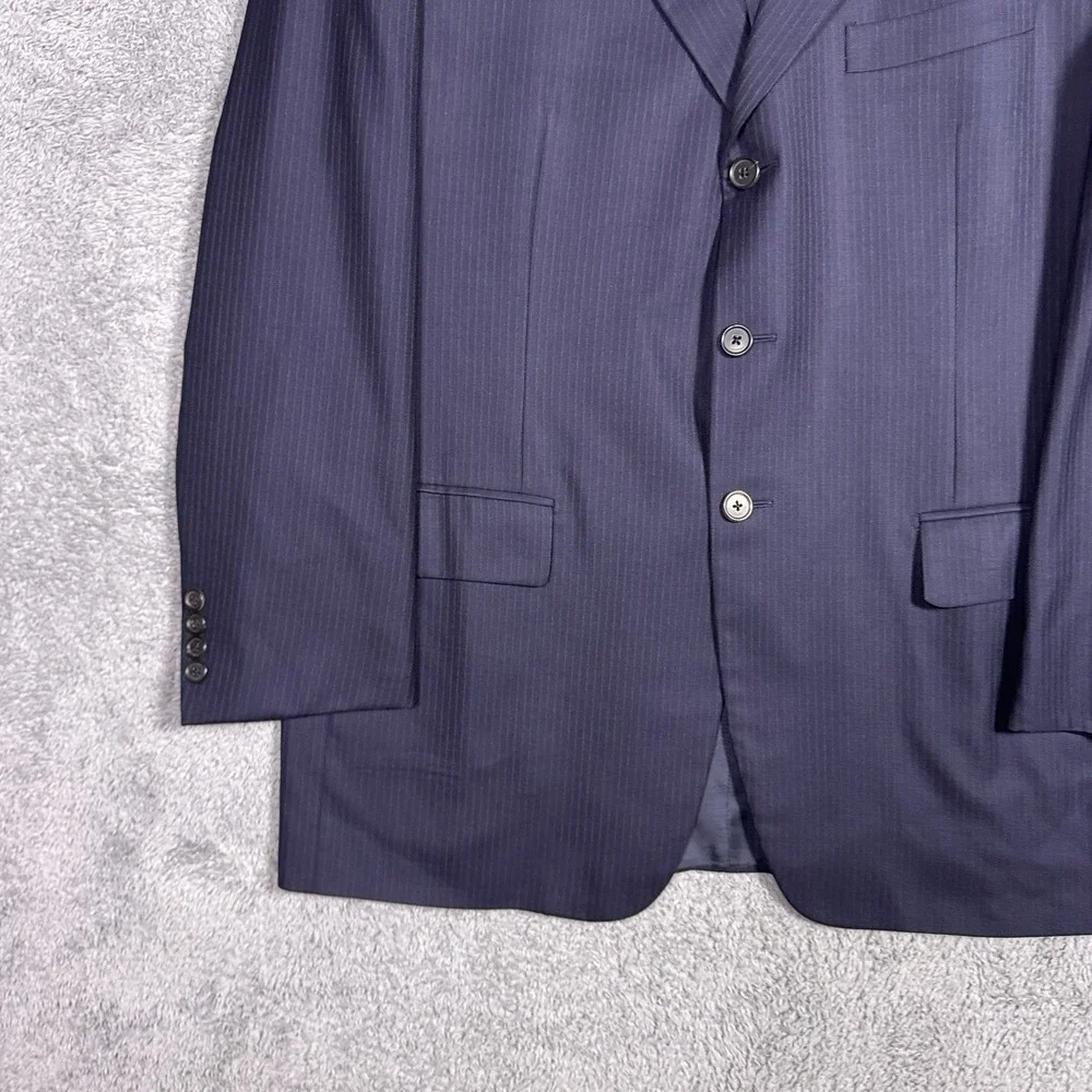 Corneliani Blazer Mens EU 54R US 44R Italy Super 150s Virgin Wool Pinstripe